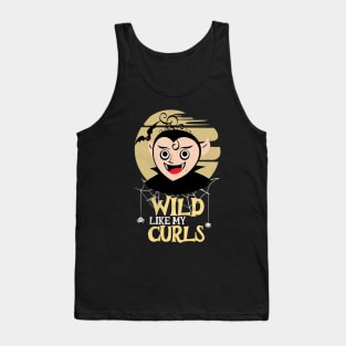 Wild Like My Curls Toddler Cute Vampire Curly Haired Tank Top